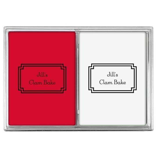 Your Text in Double Frame Double Deck Playing Cards